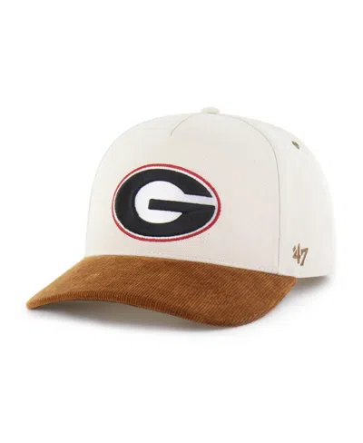 Carhartt X 47 Brand Men's Natural/brown Georgia Bulldogs Undyed Relaxed Hitch Adjustable Hat In White