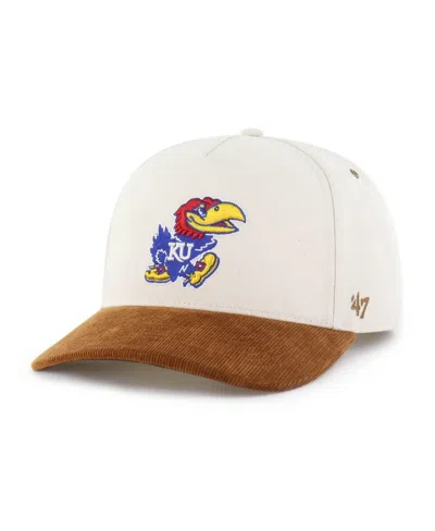 Carhartt X 47 Brand Men's Natural/brown Kansas Jayhawks Undyed Relaxed Hitch Adjustable Hat