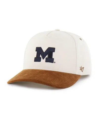 Carhartt X 47 Brand Men's Natural/brown Michigan Wolverines Undyed Relaxed Hitch Adjustable Hat In Multi