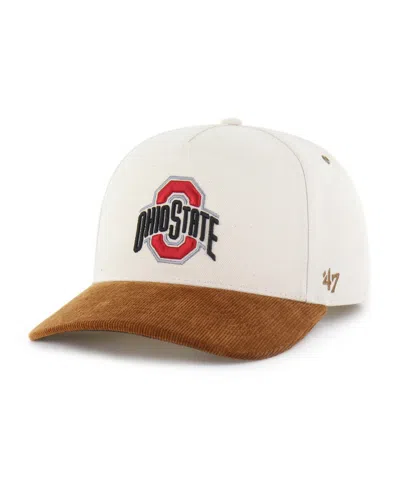 Carhartt X 47 Brand Men's Natural/brown Ohio State Buckeyes Undyed Relaxed Hitch Adjustable Hat