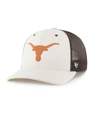 Carhartt X 47 Brand Men's Natural/brown Texas Longhorns Undyed Trucker Adjustable Hat In Multi