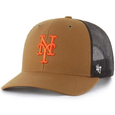 Carhartt X 47 Carhartt X '47  Brown New York Mets Trucker Adjustable Hat