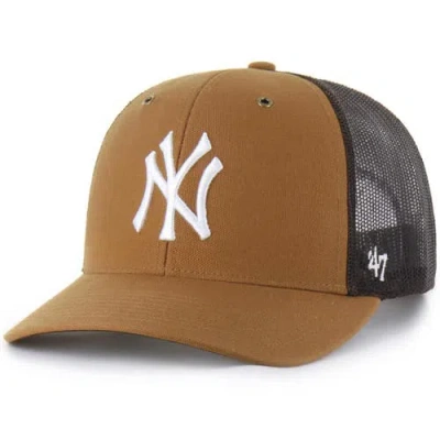 Carhartt X 47 Carhartt X '47  Brown New York Yankees Trucker Adjustable Hat