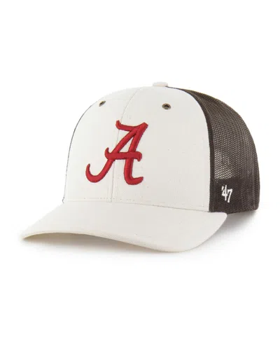 Carhartt X 47 Carhartt X ''47 Men's Natural/brown Alabama Crimson Tide Undyed Trucker Adjustable Hat In Multi