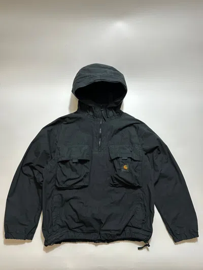 Pre-owned Carhartt X Carhartt Wip Carhartt Berm Pullover Multipocket Light Anorak Jacket In Black