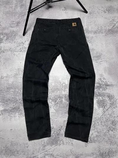 Pre-owned Carhartt X Carhartt Wip Carhartt Vintage Oversize Box Logo Denim Pants Jeans In Black