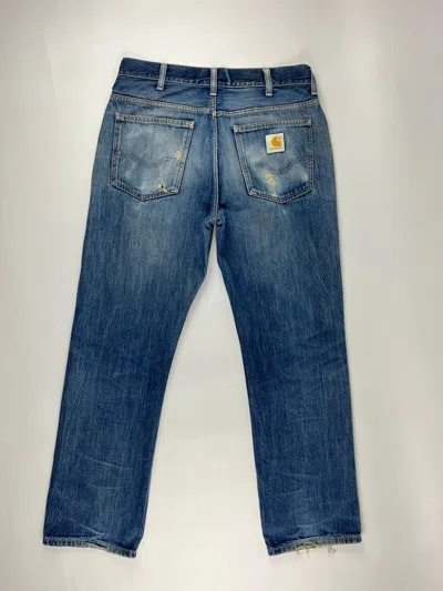 Pre-owned Carhartt X Carhartt Wip Carhartt Wip Texas Pant Vintage Denim Jeans Pants Streetwea In Blue