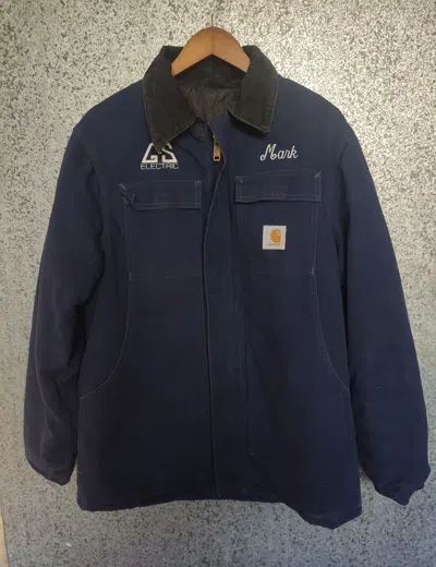 Pre-owned Carhartt X Carhartt Wip Carhartt Wip Vintage Carhatt Jacket Detroit Workers Jacket In Blue