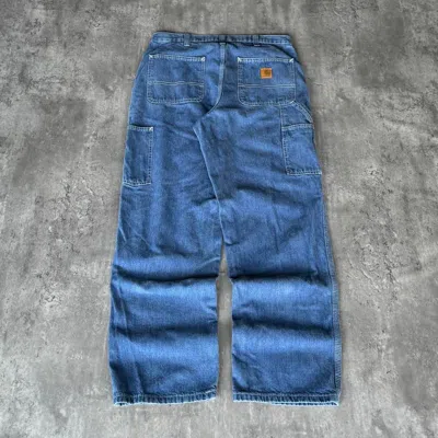 Pre-owned Carhartt X Carhartt Wip Vintage Y2k Carhartt Baggy Carpenter Skater Cyber Tech Jeans In Blue