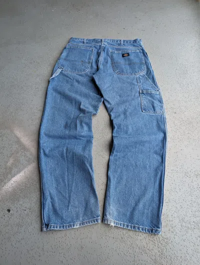 Pre-owned Carhartt X Dickies 34x32 Crazy Y2k Dickies Workwear Skater Jeans In Blue