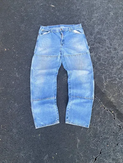 Pre-owned Carhartt X Dickies Crazy Vintage Baggy Y2k Dickies Doubleknee Jeans Usa In Blue
