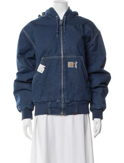 Pre-owned Carhartt X Forty Percent Against Rights Denim Jacket In Blue