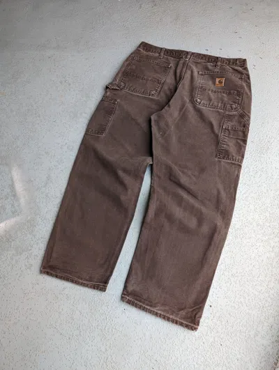 Pre-owned Carhartt X Jnco 36x30 Crazy Y2k Carhartt Baggy Faded Brown Carpenter Pants