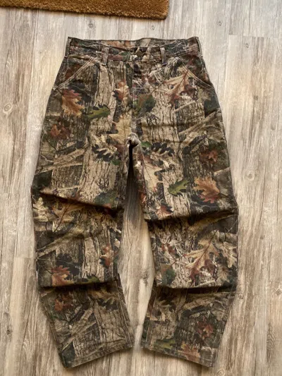 Pre-owned Carhartt X Realtree Vintage Y2k Carhartt Realtree Woodland Camo Carpenter Pants
