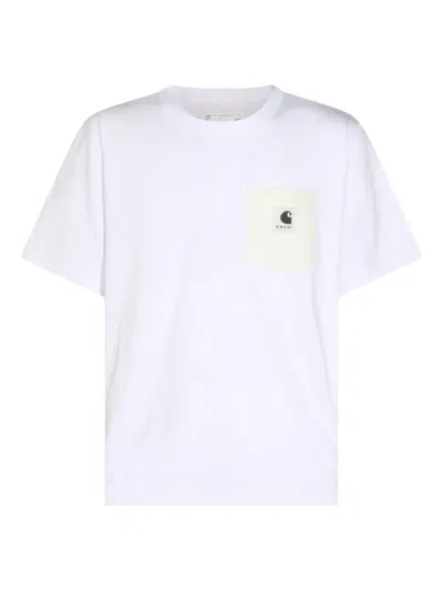 Carhartt X Sacai Cotton T-shirt In White