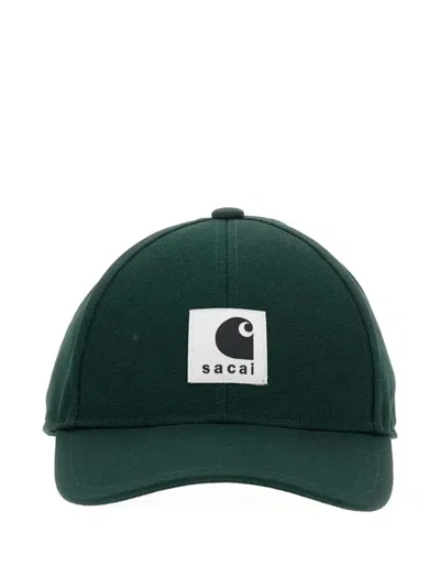 Carhartt X Sacai Logo Patch Hat In Pattern