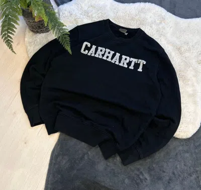Pre-owned Carhartt X Vintage 00s Vintage Carhartt Big Logo Oversized Sweatshirt In Black