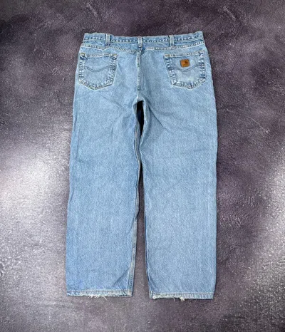 Pre-owned Carhartt X Vintage 90's Carhartt Blue Y2k Baggy Denim Jeans