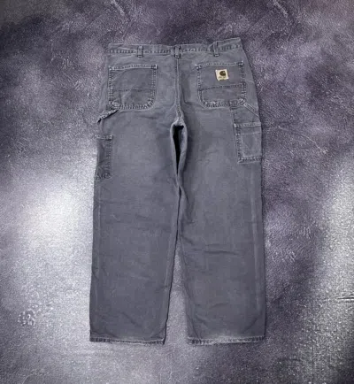 Pre-owned Carhartt X Vintage 90's Carhartt Faded Work Baggy Pants Jeans In Grey Purple