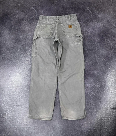Pre-owned Carhartt X Vintage 90's Carhartt Y2k Faded Grey Work Baggy Pants