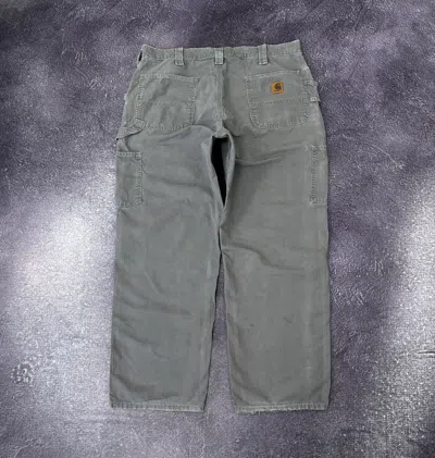 Pre-owned Carhartt X Vintage 90's Carhartt Y2k Faded Grey Work Baggy Pants