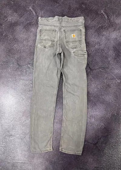 Pre-owned Carhartt X Vintage 90's Carhartt Y2k Faded Work Distressed Pants Jeans In Grey