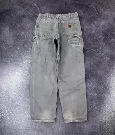 Pre-owned Carhartt X Vintage 90's Carhartt Y2k Work Faded Gray Baggy Pants In Grey