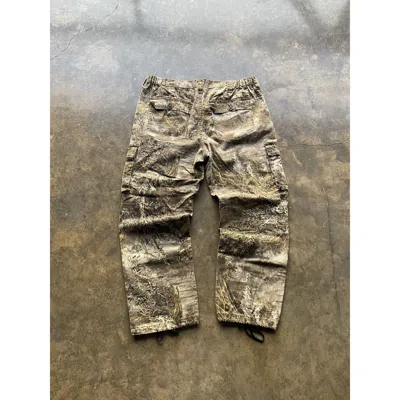 Pre-owned Carhartt X Vintage Baggy Y2k Realtree Mossy Oak Camo Cargo Pants In Green