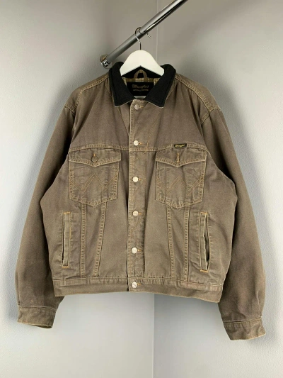Pre-owned Carhartt X Vintage Brown Jacket Wrangler Vintage Workwear