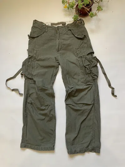 Pre-owned Carhartt X Vintage Cargo Parachute Multipocket Pants Olive