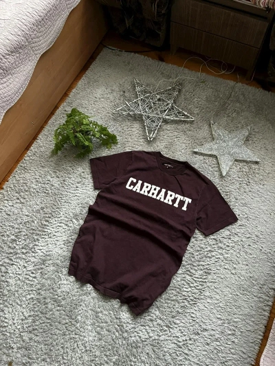 Pre-owned Carhartt X Vintage Carhartt 00s T-shirt Y2k Streetwear Tee In Red