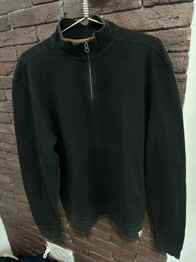 Pre-owned Carhartt X Vintage Carhartt 1/4 Zip Sweatshirt Oversized Y2k In Black