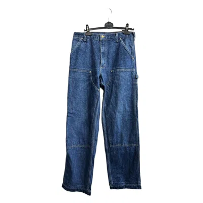 Pre-owned Carhartt X Vintage Carhartt Baggy Double Knee Jeans Size 34 32 In Blue