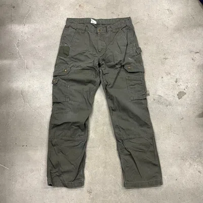 Pre-owned Carhartt X Vintage Carhartt Double Knee Cargo Canvas Ripstop Moss Workwear In Green