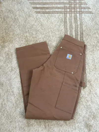 Pre-owned Carhartt X Vintage Carhartt Double Knee Carpenter Pants In Brown