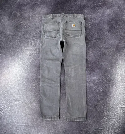 Pre-owned Carhartt X Vintage Carhartt Faded Gray Y2k Work Straight Pants Jeans In Grey