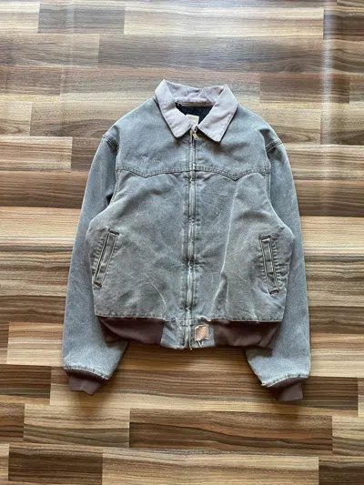 Pre-owned Carhartt X Vintage Carhartt Santa Fe Jacket Faded In Grey