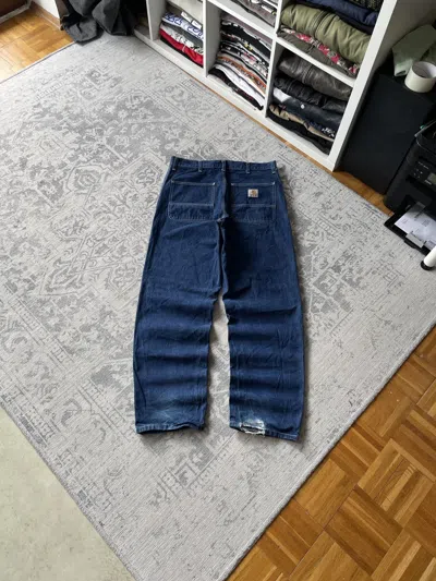 Pre-owned Carhartt X Vintage Carhartt Single Knee Jeans Baggy Wide Raw Denim Y2k