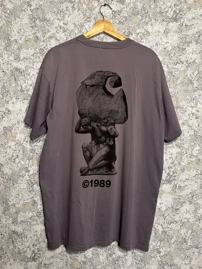 Pre-owned Carhartt X Vintage Carhartt T-shirt Big Logo Y2k Hype In Grey