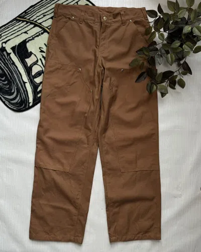 Pre-owned Carhartt X Vintage Carhartt Vintage Work Pants Made In Mexico In Brown