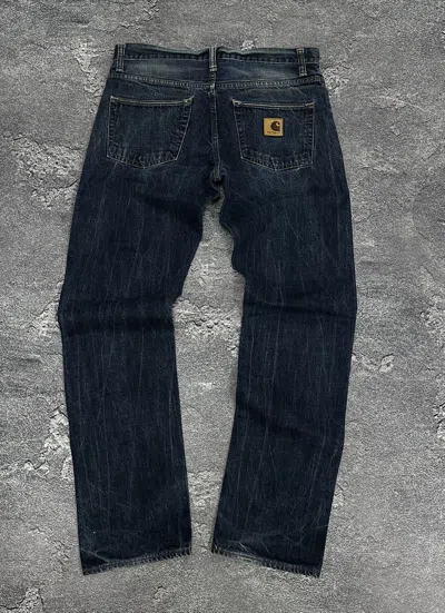 Pre-owned Carhartt X Vintage Carhartt Wash Denim Klondike Pants Japan Archive Y2k In Blue