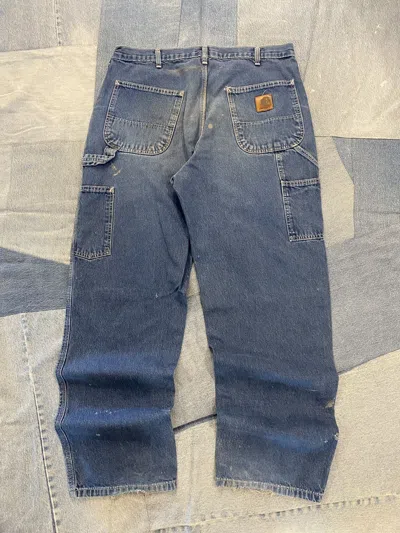 Pre-owned Carhartt X Vintage Crazy Essential Carhartt Carpenter Pants In Blue