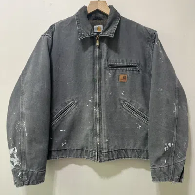 Pre-owned Carhartt X Vintage Faded Carhartt Detroit Painter Jacket In Grey