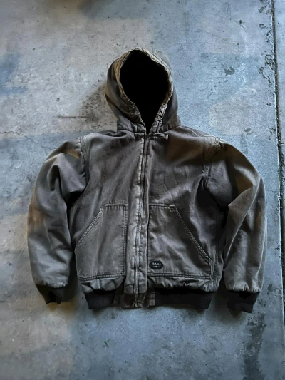 Pre-owned Carhartt X Vintage Faded Workwear Jacket In Brown