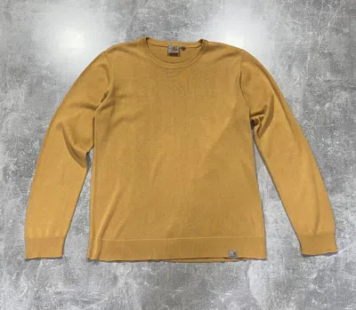 Pre-owned Carhartt X Vintage Sweater Carhartt Usa Y2k Style In Yellow