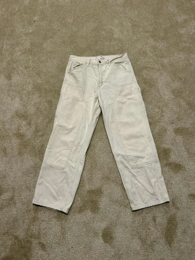 Pre-owned Carhartt X Vintage Y2k Double Knee Carpenter Workwear Pants In Cream/white