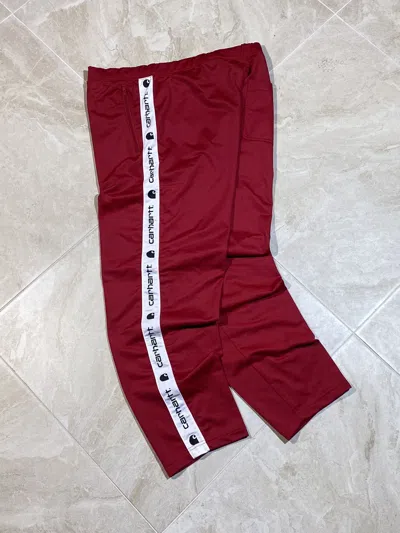 Pre-owned Carhartt Y2k  Streetwear Style Track Pants In Red