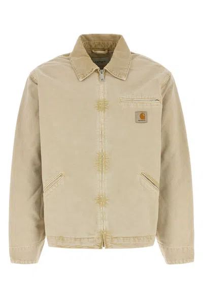 Carhartt Yellow Denim Og Detroit Jacket In Neutral