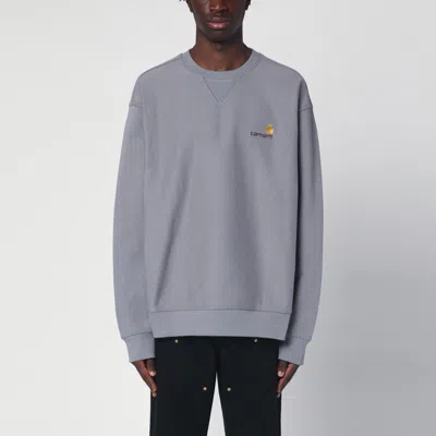 Carhartt Yosemite Coloured American Script Sweatshirt In Grey