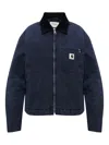 Carhartt Zip-fastening Logo-patch Jacket In Blue